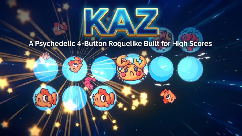 KAZ — A Psychedelic 4-Button Roguelike Built for High Scores