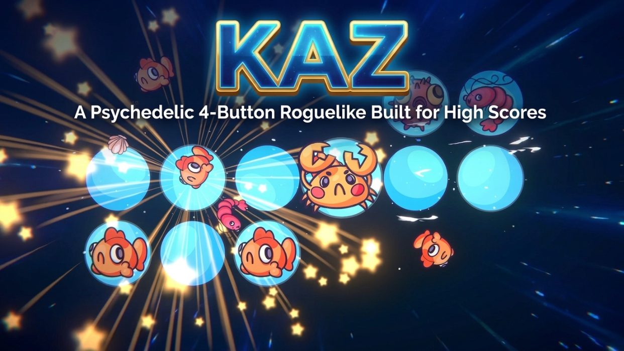 KAZ — A Psychedelic 4-Button Roguelike Built for High Scores