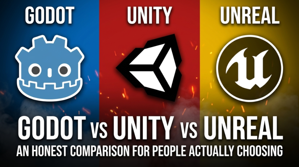 Godot vs Unity vs Unreal: An Honest Comparison for People Actually Choosing