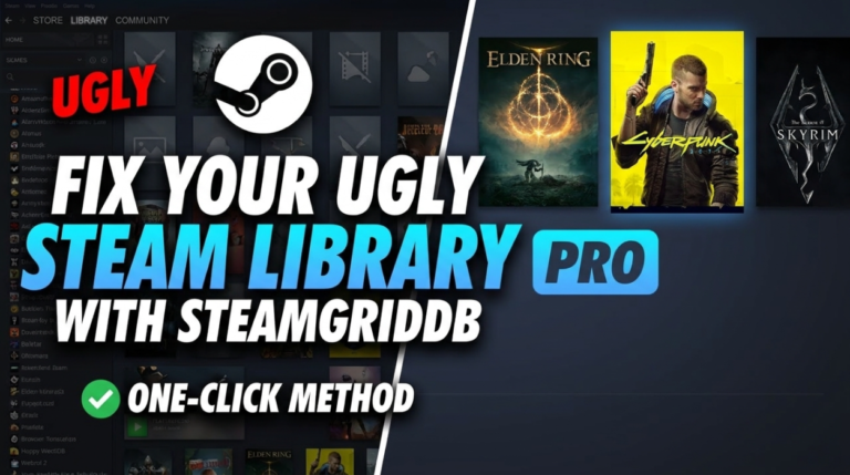 How to Fix Your Ugly Steam Library With SteamGridDB (Including the One-Click Method)