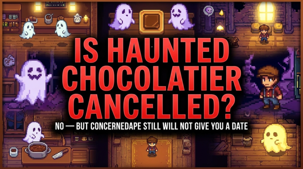 Is Haunted Chocolatier Cancelled? No — But ConcernedApe Still Will Not Give You a Date