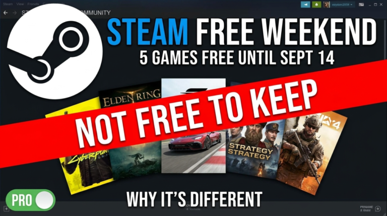 Steam Free Weekend: 5 Games Free Until September 14 — And Why That Is Not the Same as Free to Keep